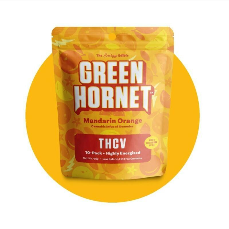Green Hornet Gummies - THCV Highly Energized Mandarin Orange - 100mg