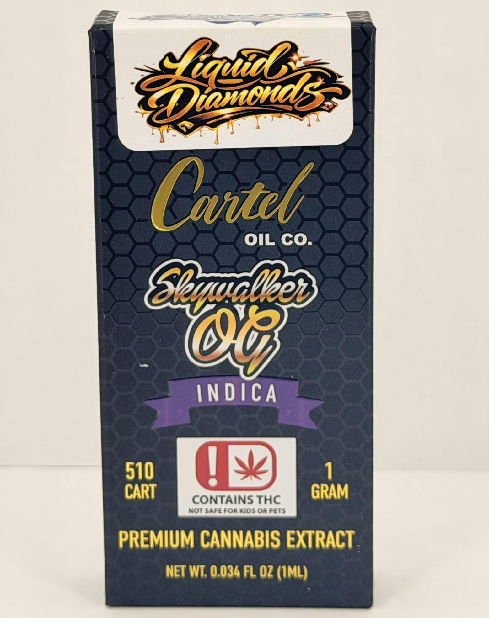 Cartel Oil Co | 510 Cartridge | Liquid Diamonds | Indica | Skywalker OG | 1g
