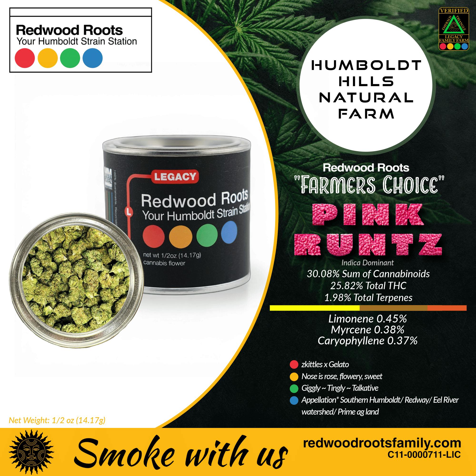 Redwood Roots - Pink Runtz Mighty Minis 14g - 14 grams