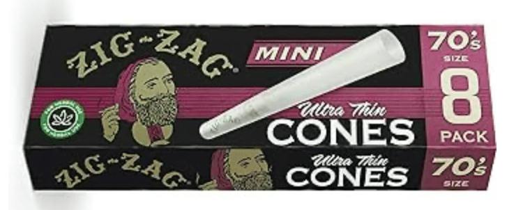 Zig Zag - Ultra Thin Mini Cones 8 Pack