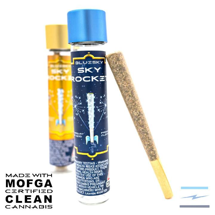 Sky Rocket 1.25g Platinum Kush Mints x Super High Life Stardust at Blue Sky - Recreational Cannabis Dispensary