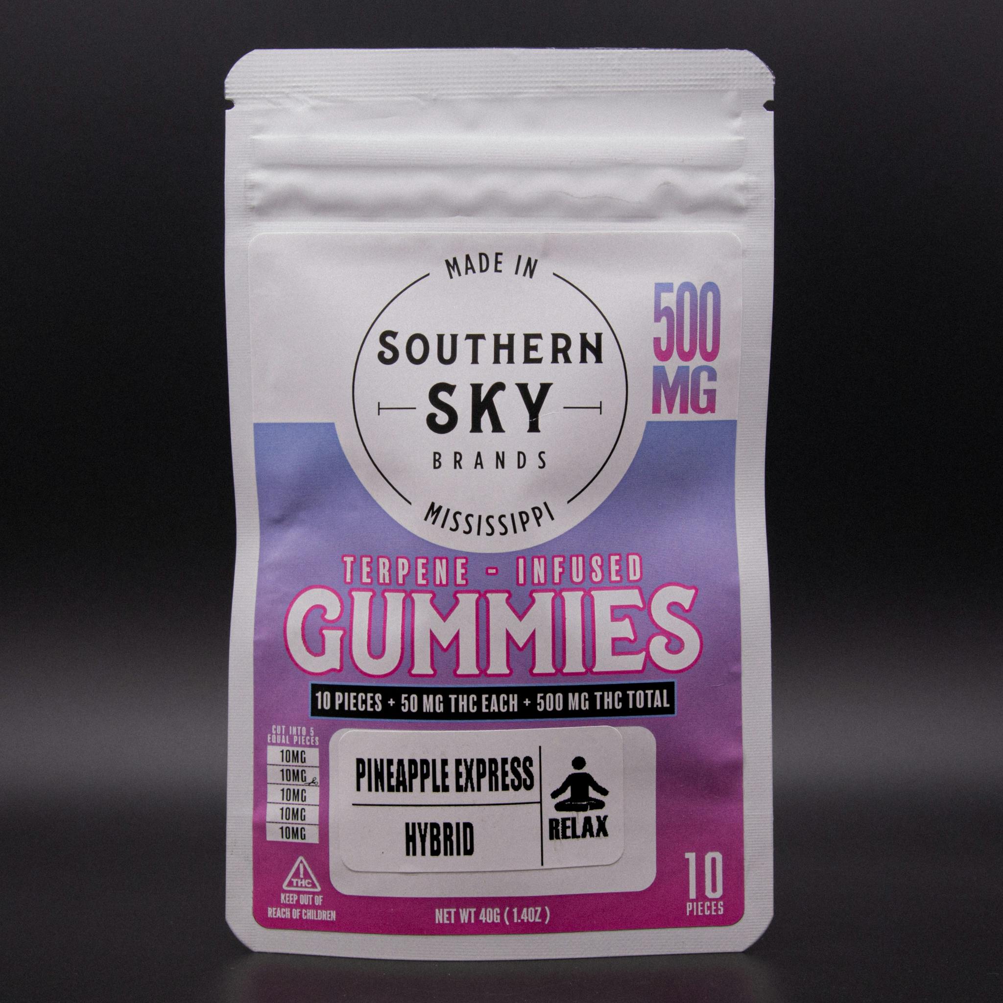 Southern Sky Brands | 1000mg | Pineapple Express Gummy | Distillate Gummies cannabis product