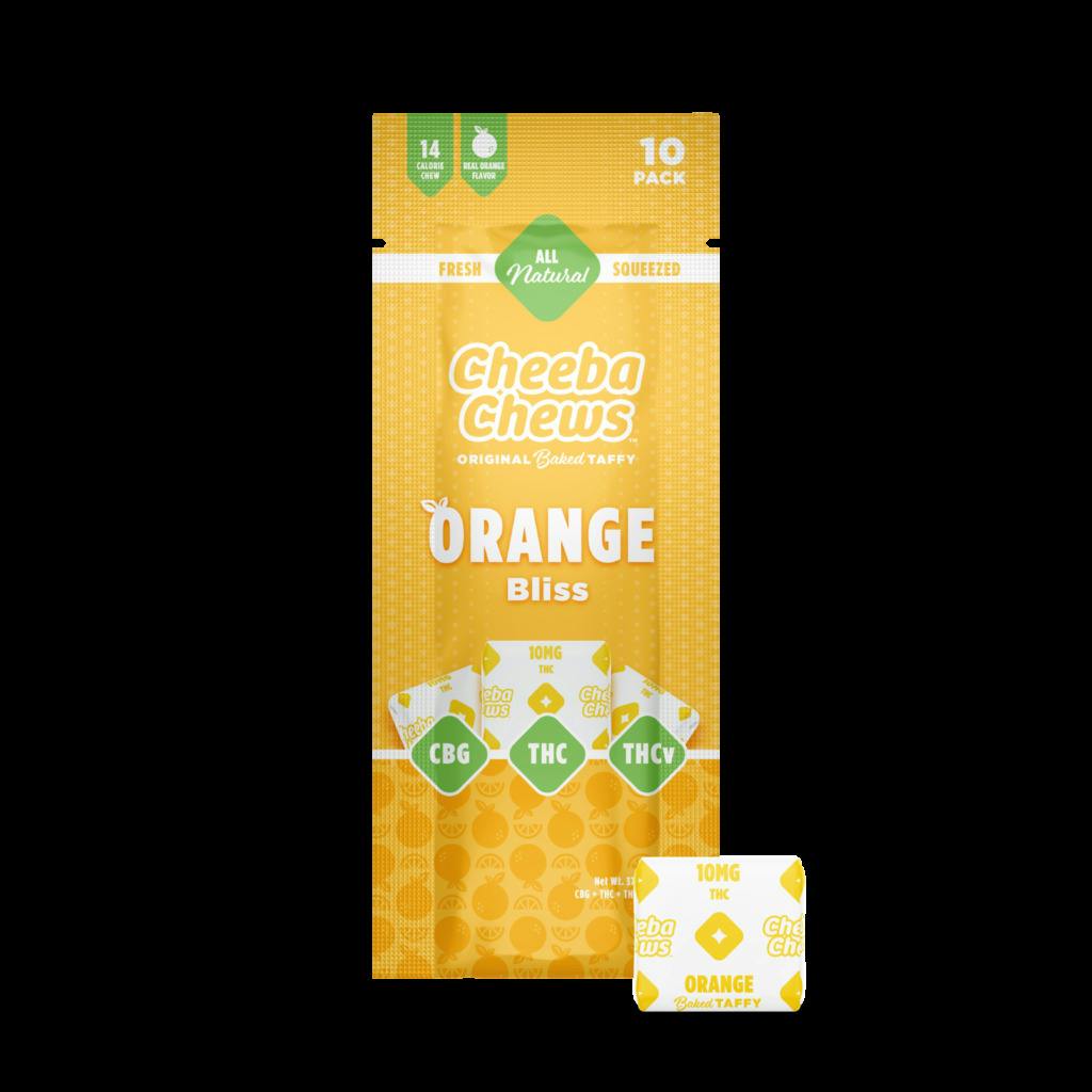 Cheeba Chews | 100mg | Orange Bliss | Taffy | 10pk cannabis product