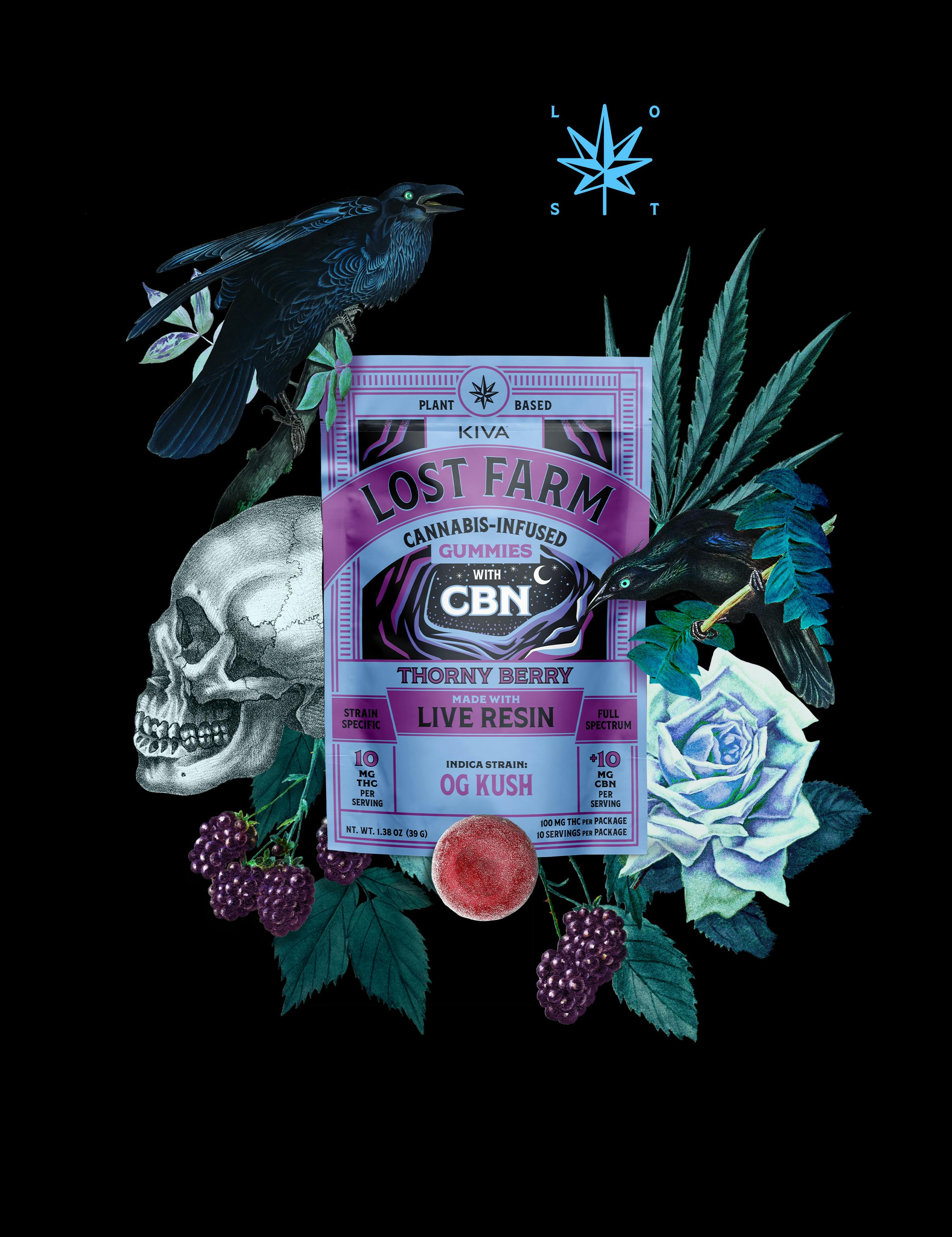 Lost Farm - Live Rosin Gummies - Thorny Berry - 100mg (10:10) (CBN)