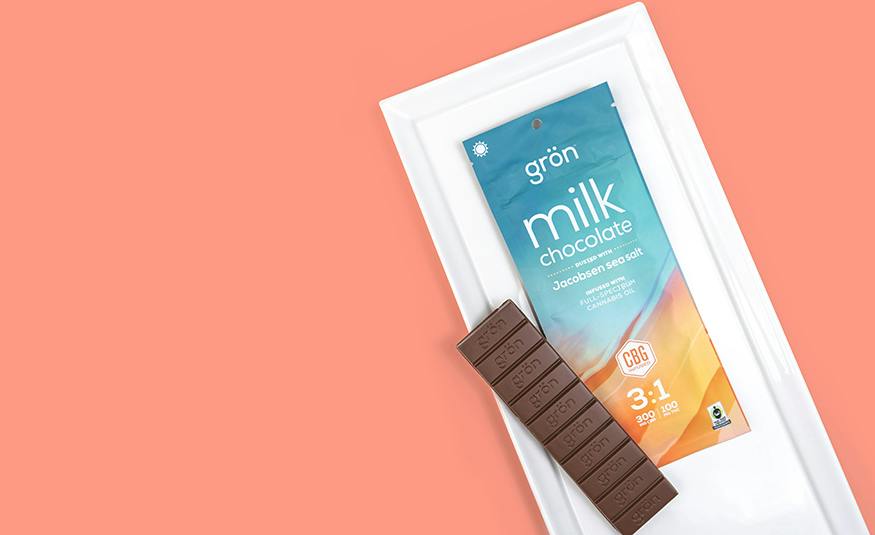 Gron - Chocolate Bar - Milk Chocolate (S) - 100mg (3:1) (CBG:THC)