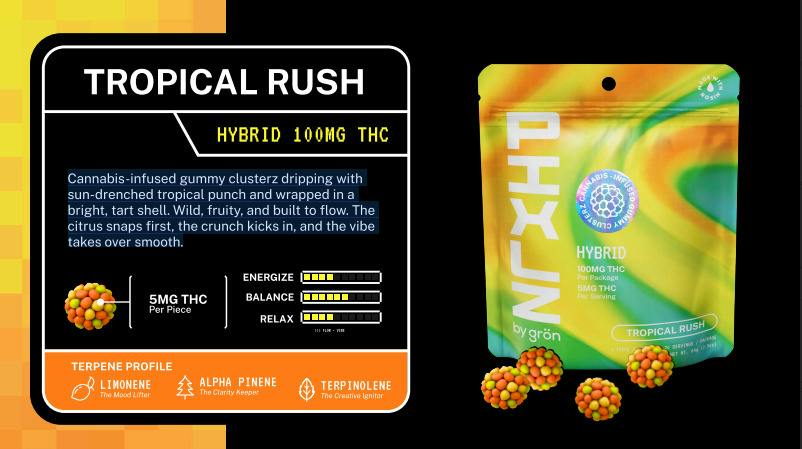 Grön - Gummies - Pixlz Tropical Rush (H)