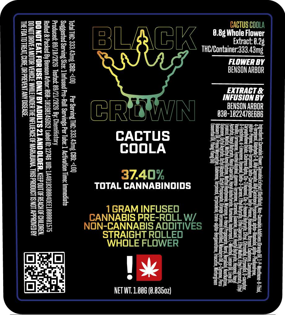Cactus Coola 1g Black Crown Flavored IPR (H)