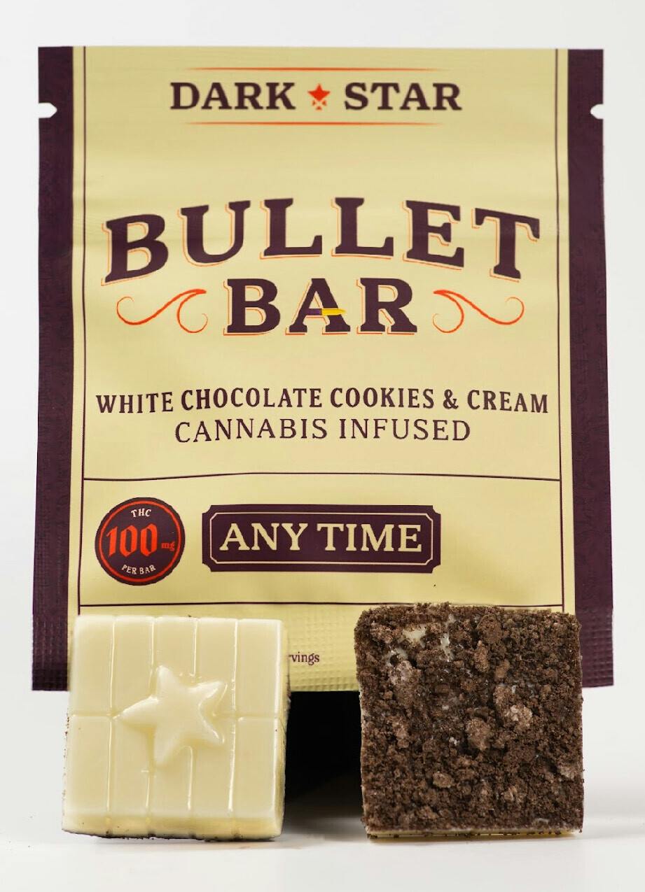 Bullet Bar - Anytime White Chocolate Cookies & Cream Bullet Bar - Chocolate - 100mg - Hybrid