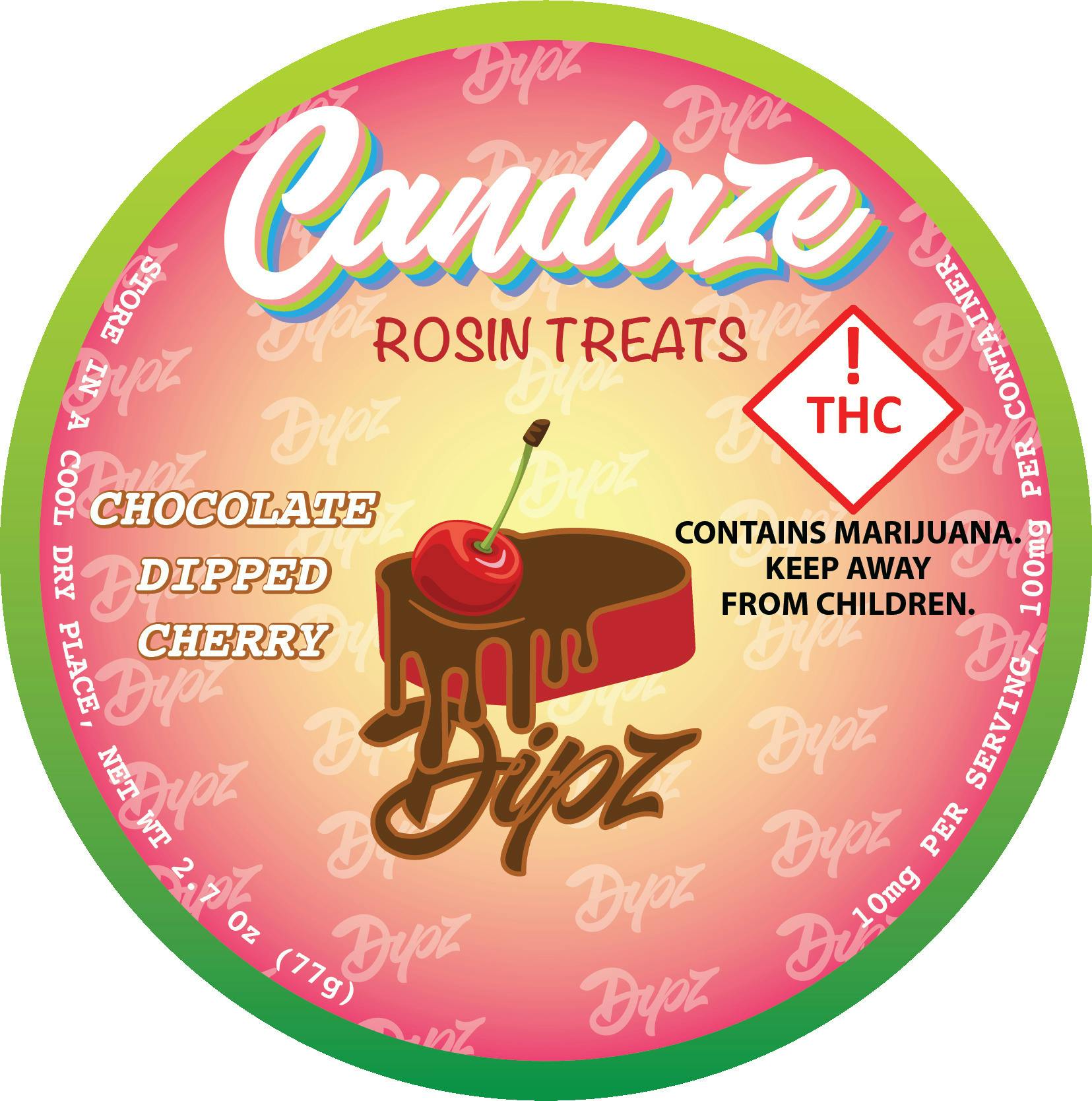 Candaze | Dipz Chocolate Dipped Cherry | Rosin Gummies