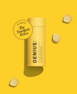 Genius (for brainpower) | 30 Fast acting, plant-based pills | Sativa | 75mg THC:75mg CBD total | ...