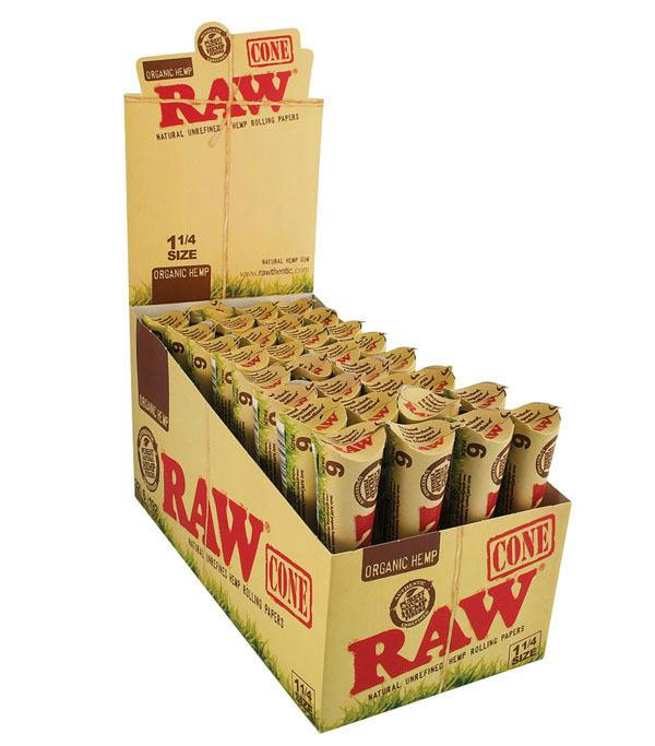 RAW Organic Hemp Cones 1 1/4" - 6pk