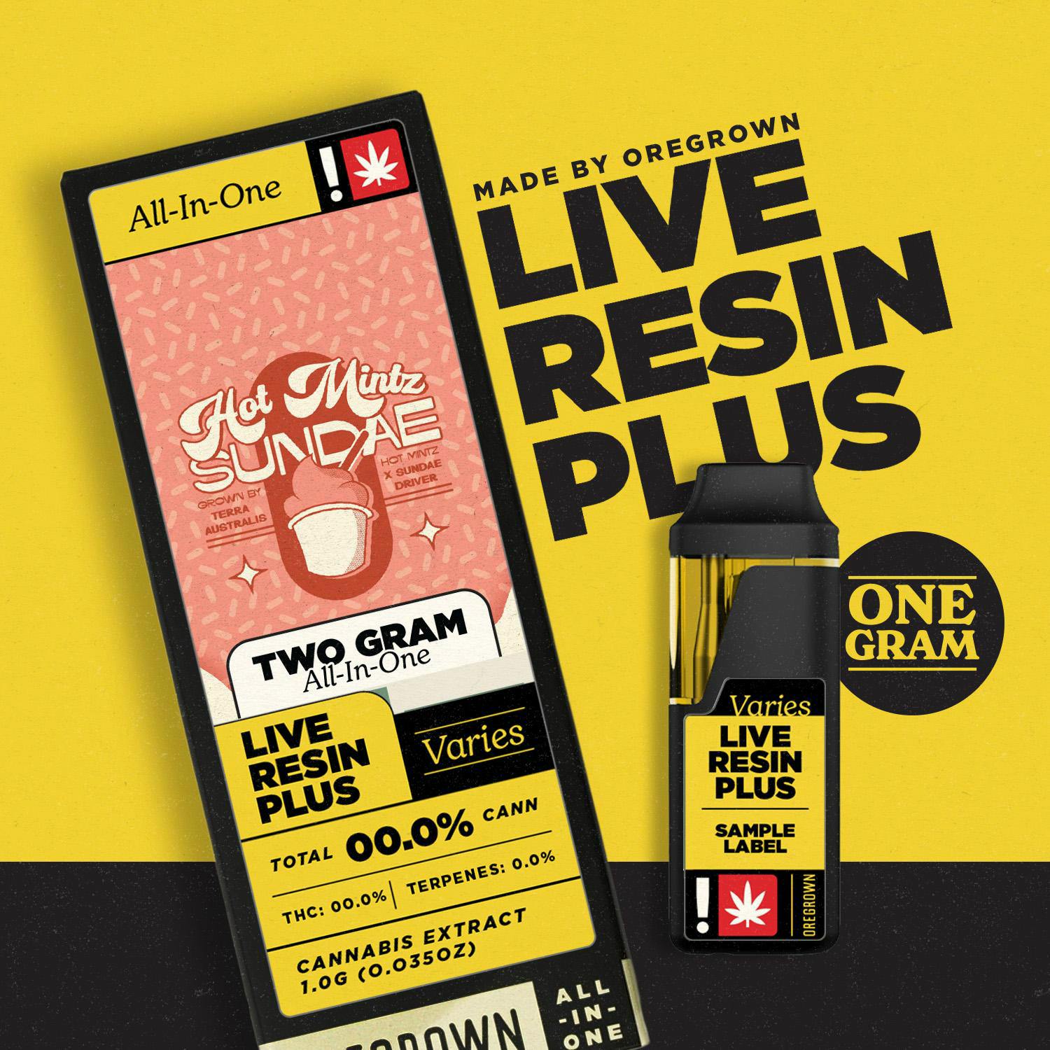 Oregrown - Hot Mintz Sundae - 2g AIO Live Resin Plus Vape