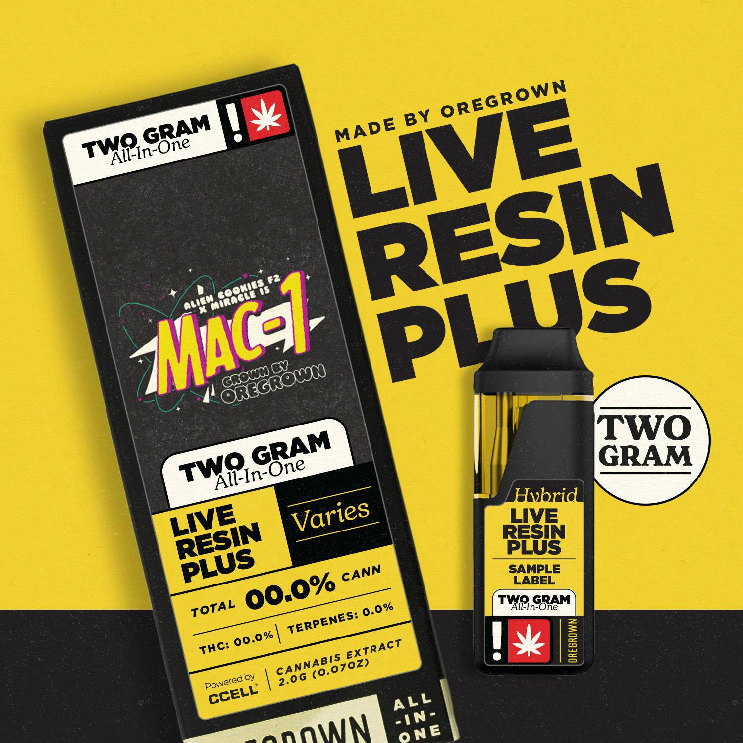 Oregrown - MAC 1 - 2g AIO Live Resin Plus Vape