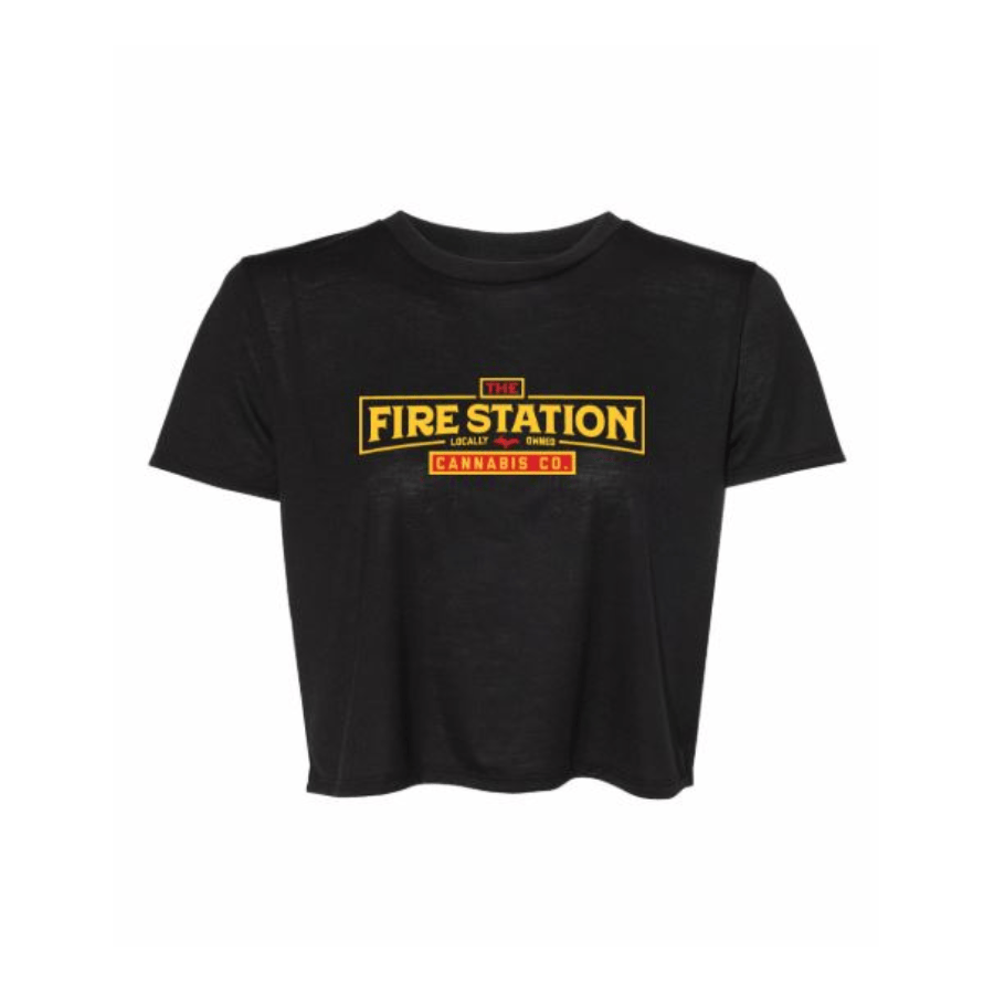 The Fire Station Flowy Cropped Tee Medium