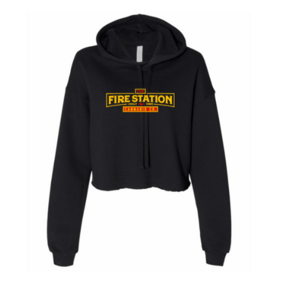 Crop Top Black Hoodie Small