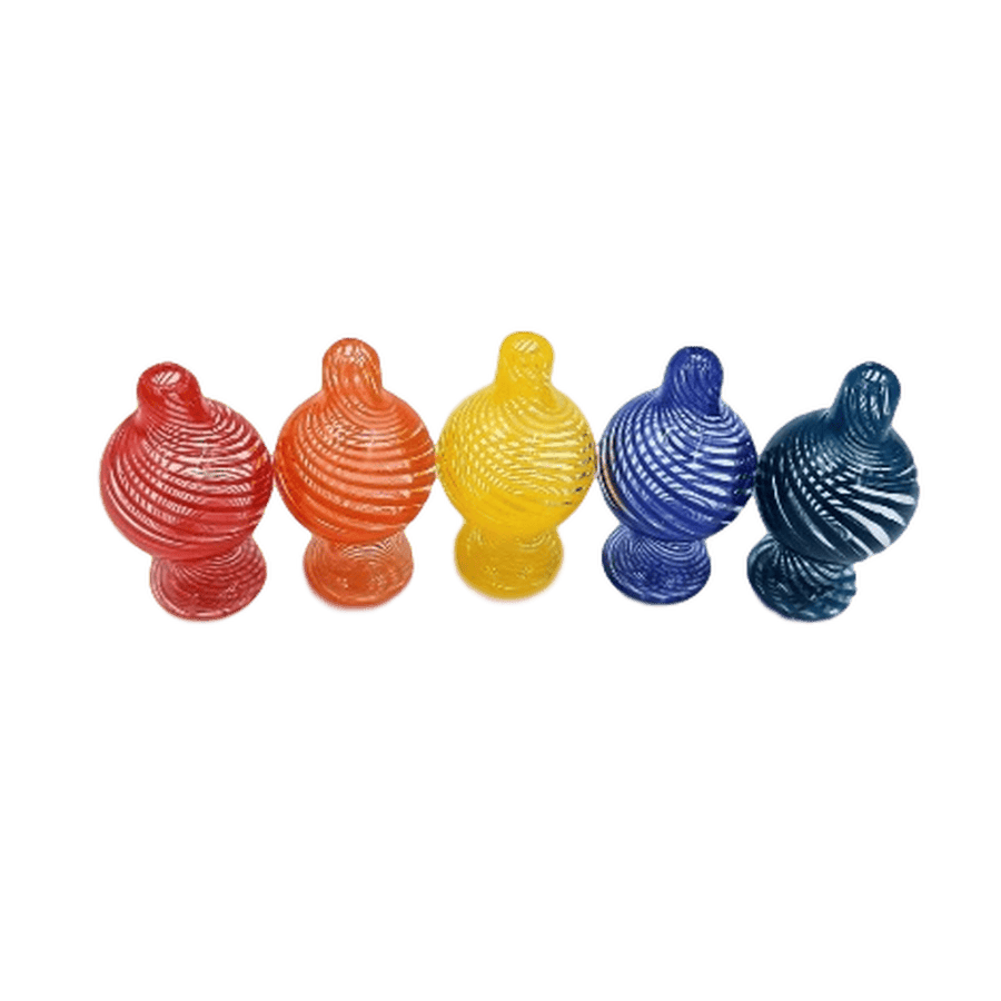 Flat Top Spiral Bubble Carb Cap (Assorted Colors)