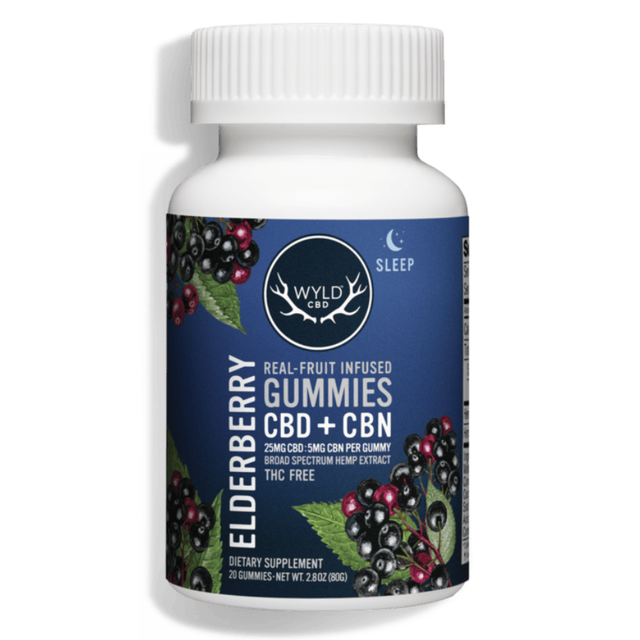 Elderberry 5:1 CBD:CBN Gummies | 500mg | 20ct | 25mg/ea by WYLD