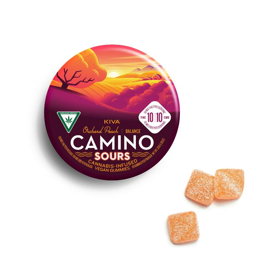 Camino Orchard Peach Balance Sour 1:1 Gummies - REC