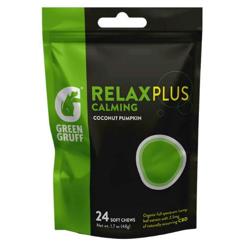 Green Gruff Plus Relax Calming CBD Dog Treats - 24 Chews