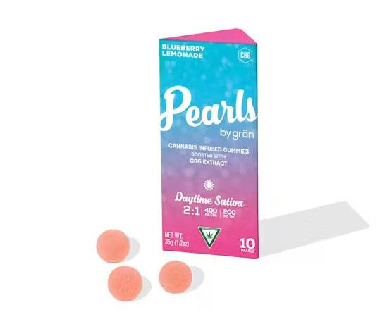 GRÖN | BLUEBERRY LEMONADE - PEARLS | 2:1 CBG:THC | 200MG | SATIVA