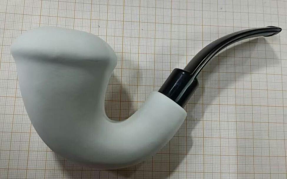 Ceramic Sherlock Pipe - Unfinished White