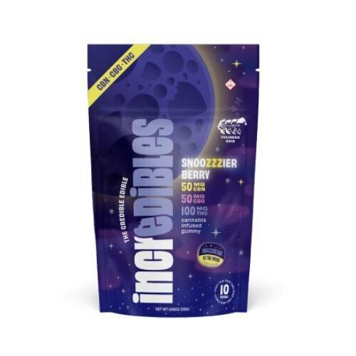 Incredibles Snoozzzierberry Indica Gummies 100mg (10ct)