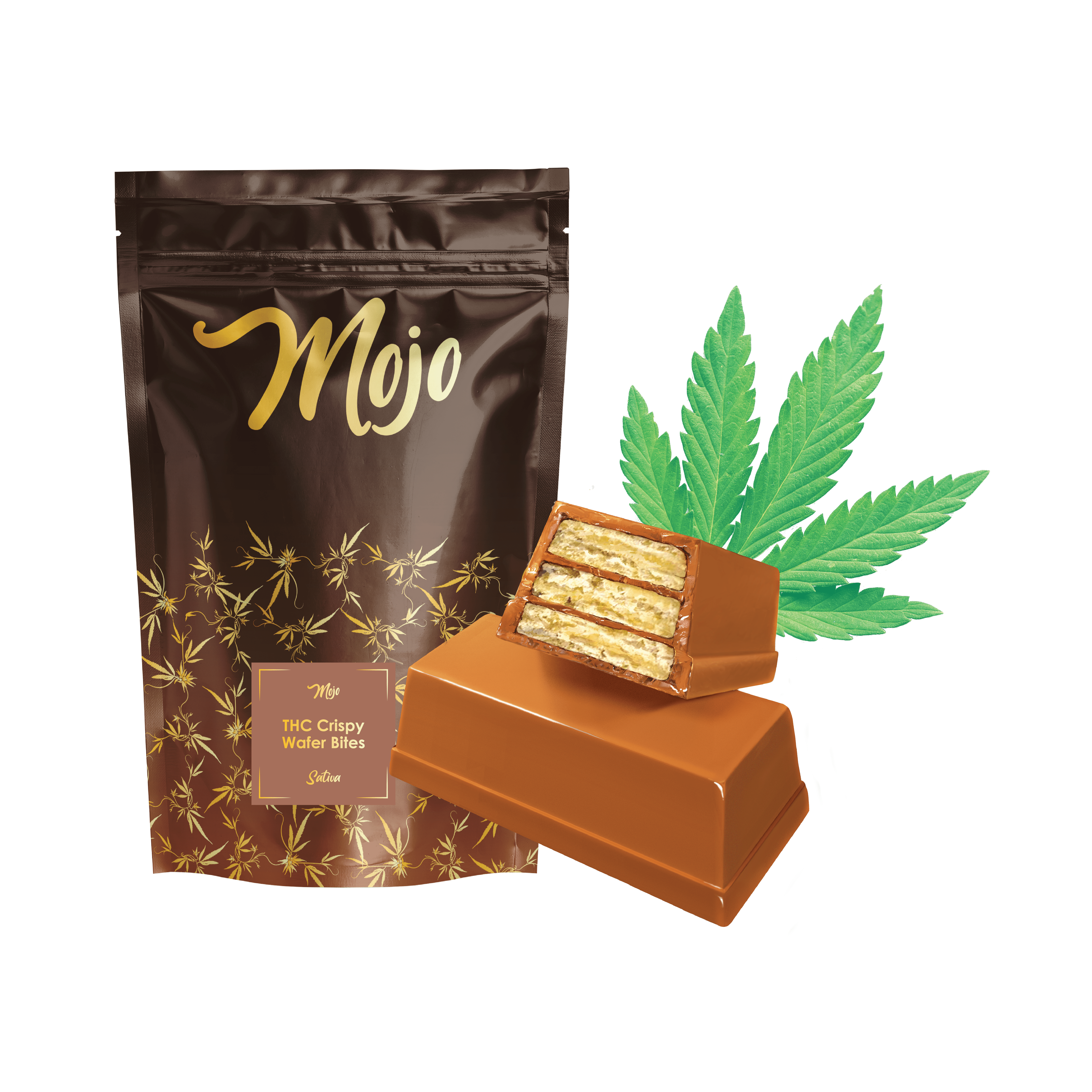 Mojo Chocolates - Crispy Wafer Bites (Sativa) - 200mg by Mojo Chocolates
