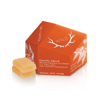 Blood Orange 1:1 THC:CBC Sativa Enhanced Gummies | 100mg | 10ct | 10mg/ea by Wyld