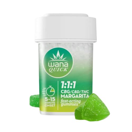 Wana Quick Gummies | 1:1:1 CBD:CBG:THC Margarita 100mg Rec