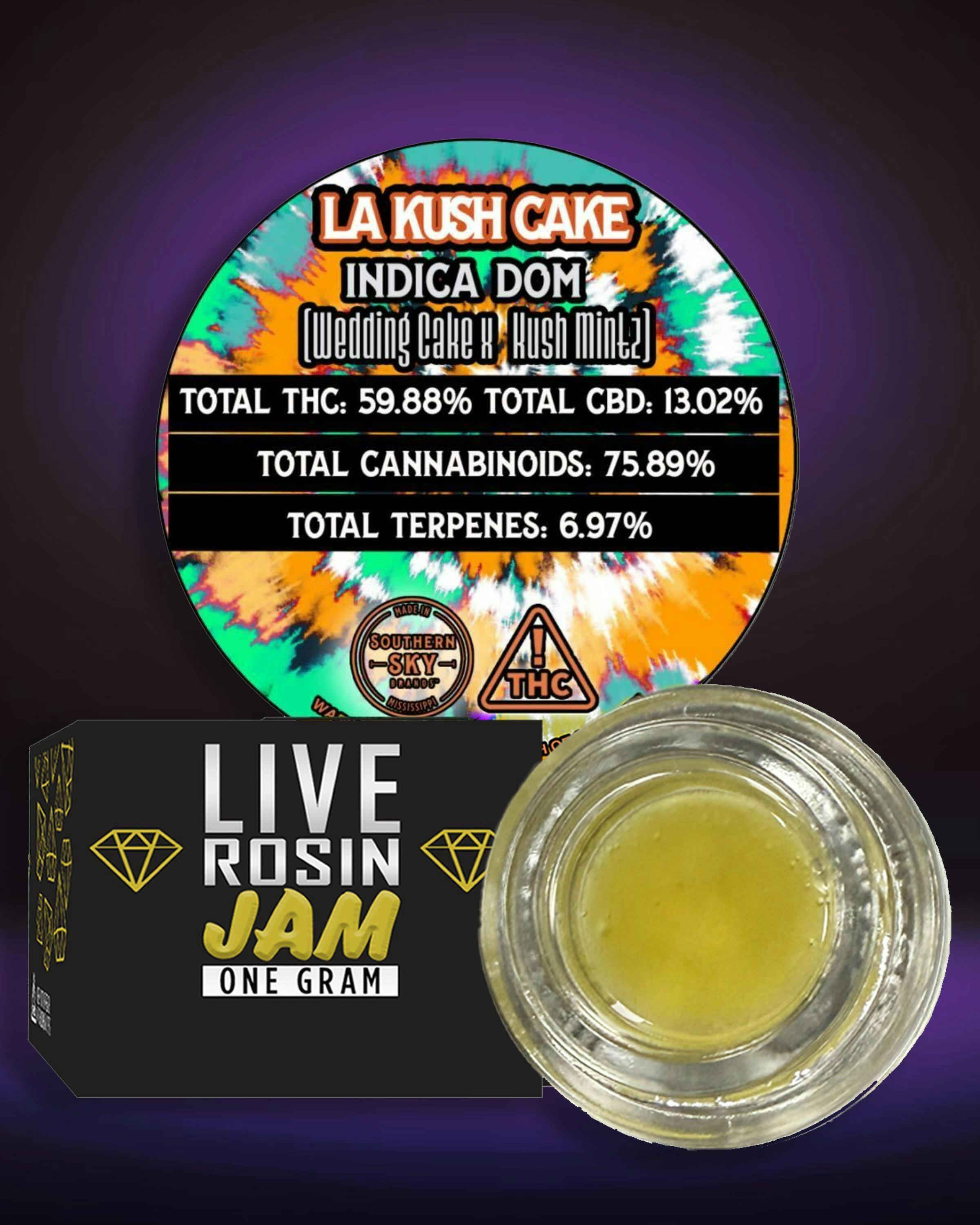 Southern Sky | 1g | LA Kush Cake | Live Rosin Jam at DABBS Cannabis Dispensary