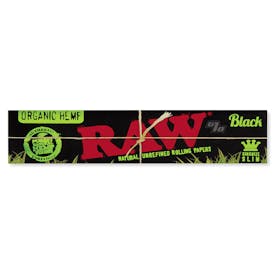 RAW BLACK ORGANIC HEMP KING SIZE SLIM ROLLING PAPERS
