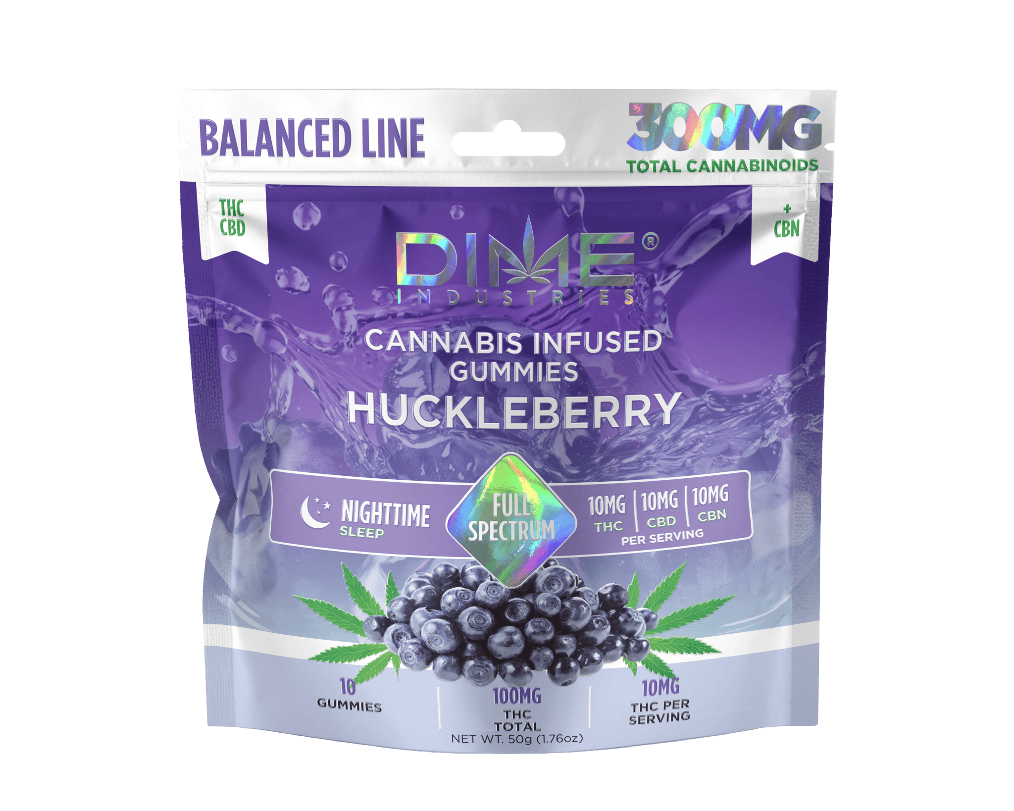 DIME 250MG BALANCED GUMMIES - HUCKLEBERRY