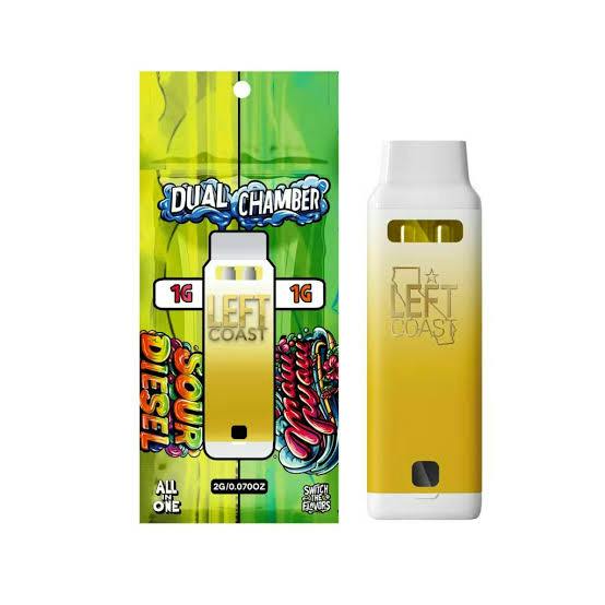 Left Coast | Sour Diesel x Maui Waui | Sativa-Dom | Dual Chamber All In One | 2g