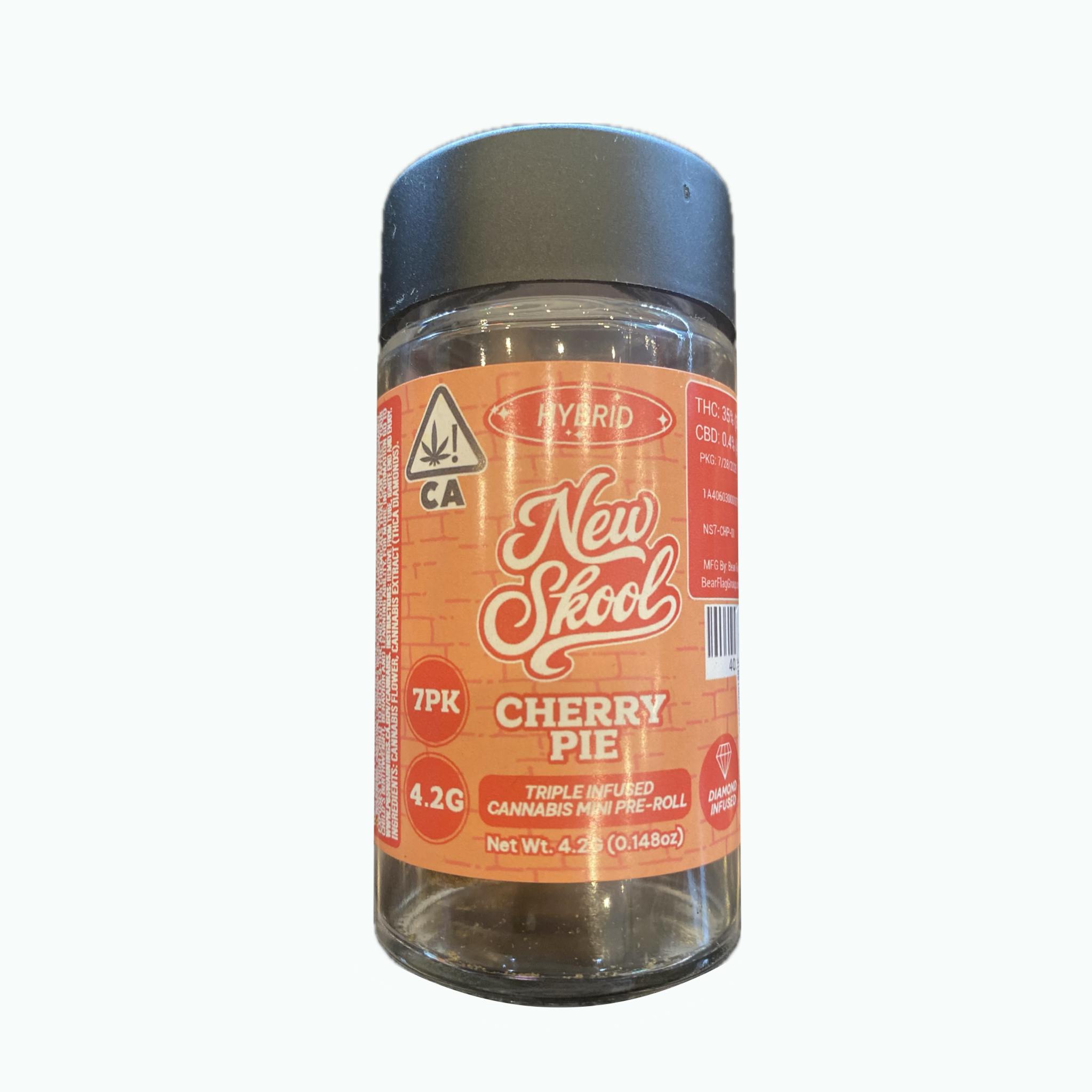 New Skool | Cherry Pie | Hybrid | Infused Pre-Rolls | 7pk | 4.2g
