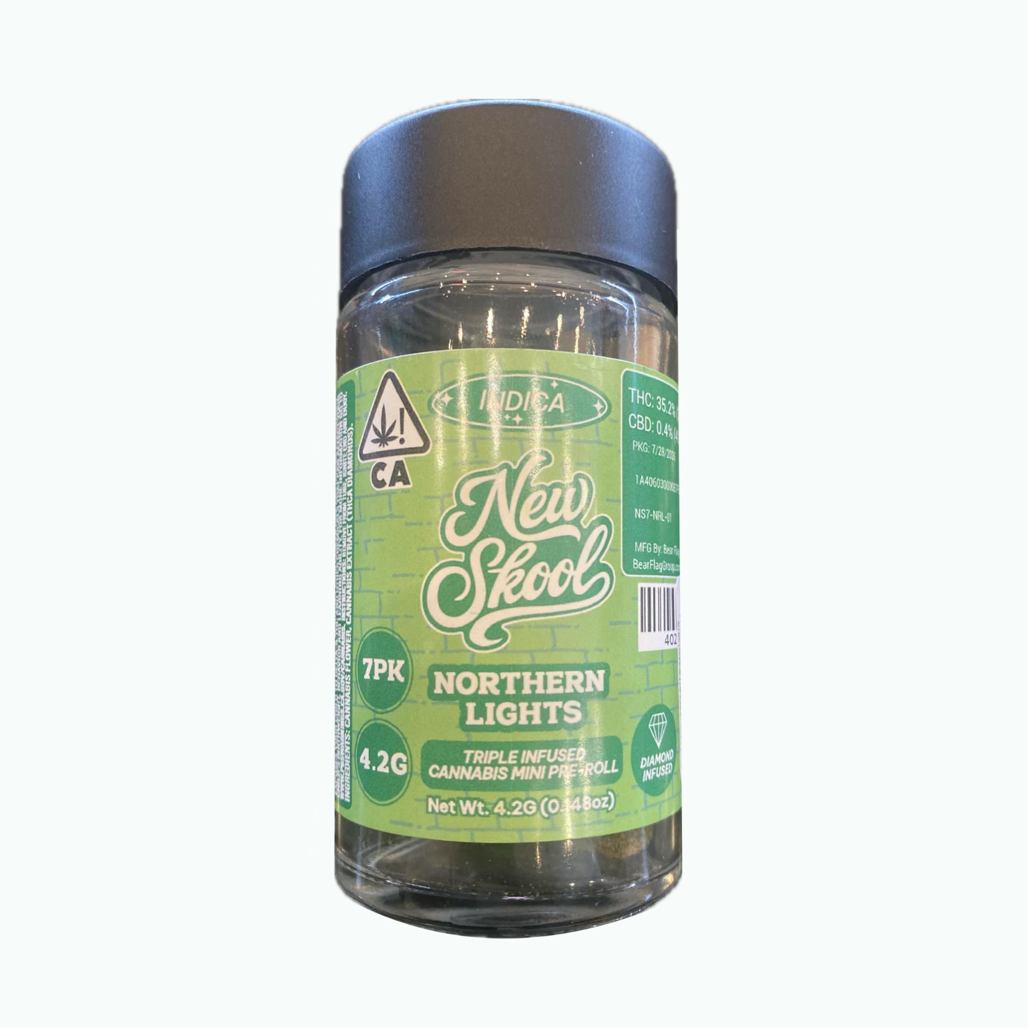 New Skool | Northern Lights | Indica | Infused Pre-Rolls | 7pk | 4.2g