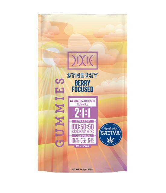 Dixie | 100mg THC:CBD:CBG Gummies | Synergy Berry (Focus)