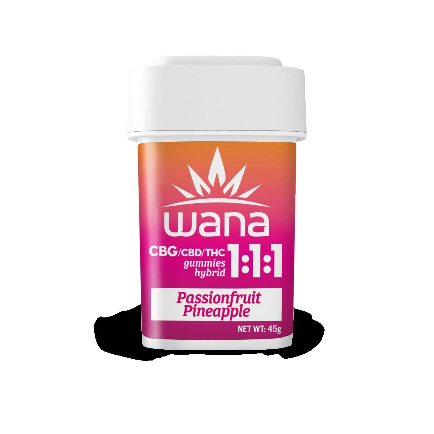 Wana | 100mg Classic Gummies | Passionfruit Pineapple 1:1:1