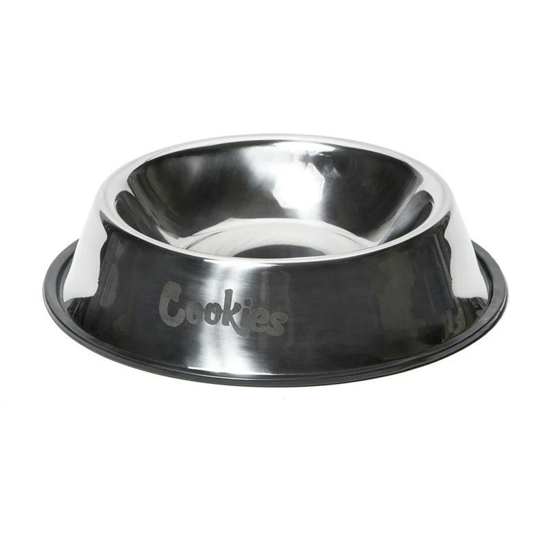 Cookies | Original Logo Stainless Steel Dog Bowl | Silver