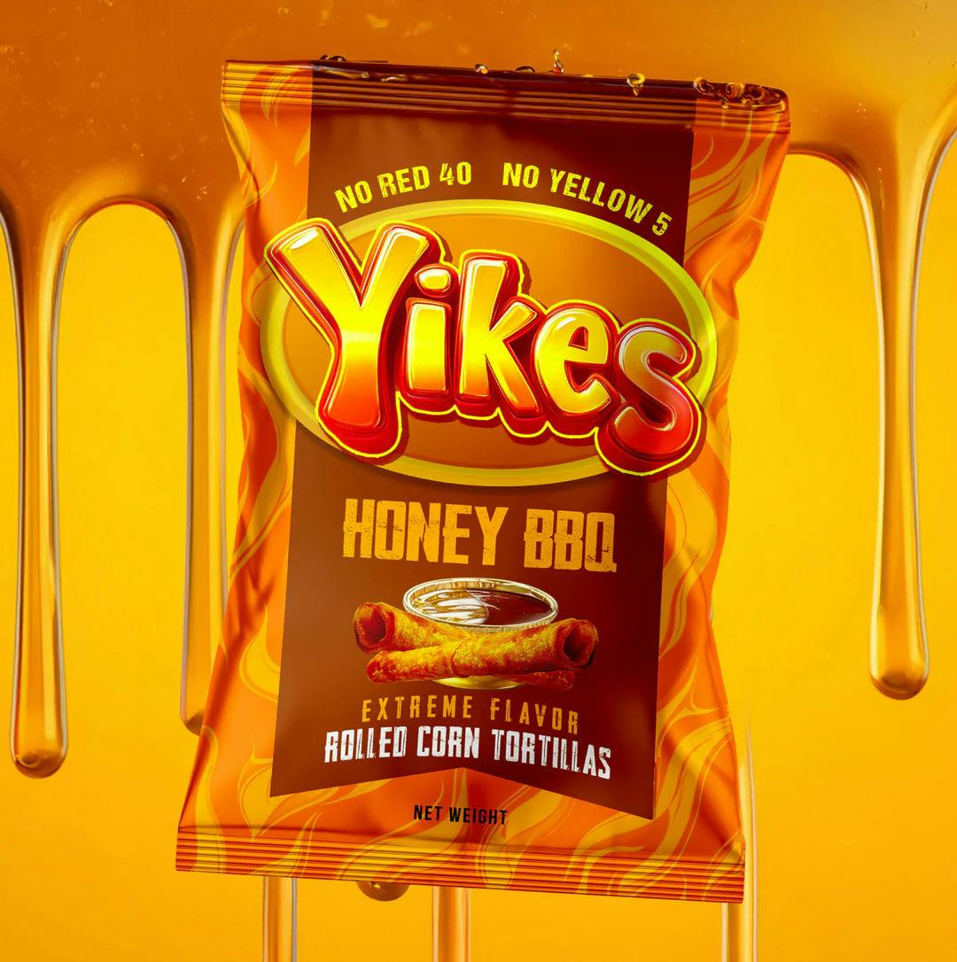 Yikes | Rolled Corn Tortilla Chips | Honey BBQ