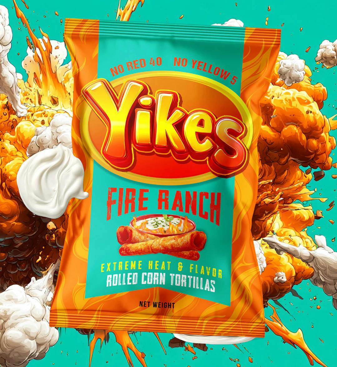 Yikes | Rolled Corn Tortilla Chips | Fire Ranch