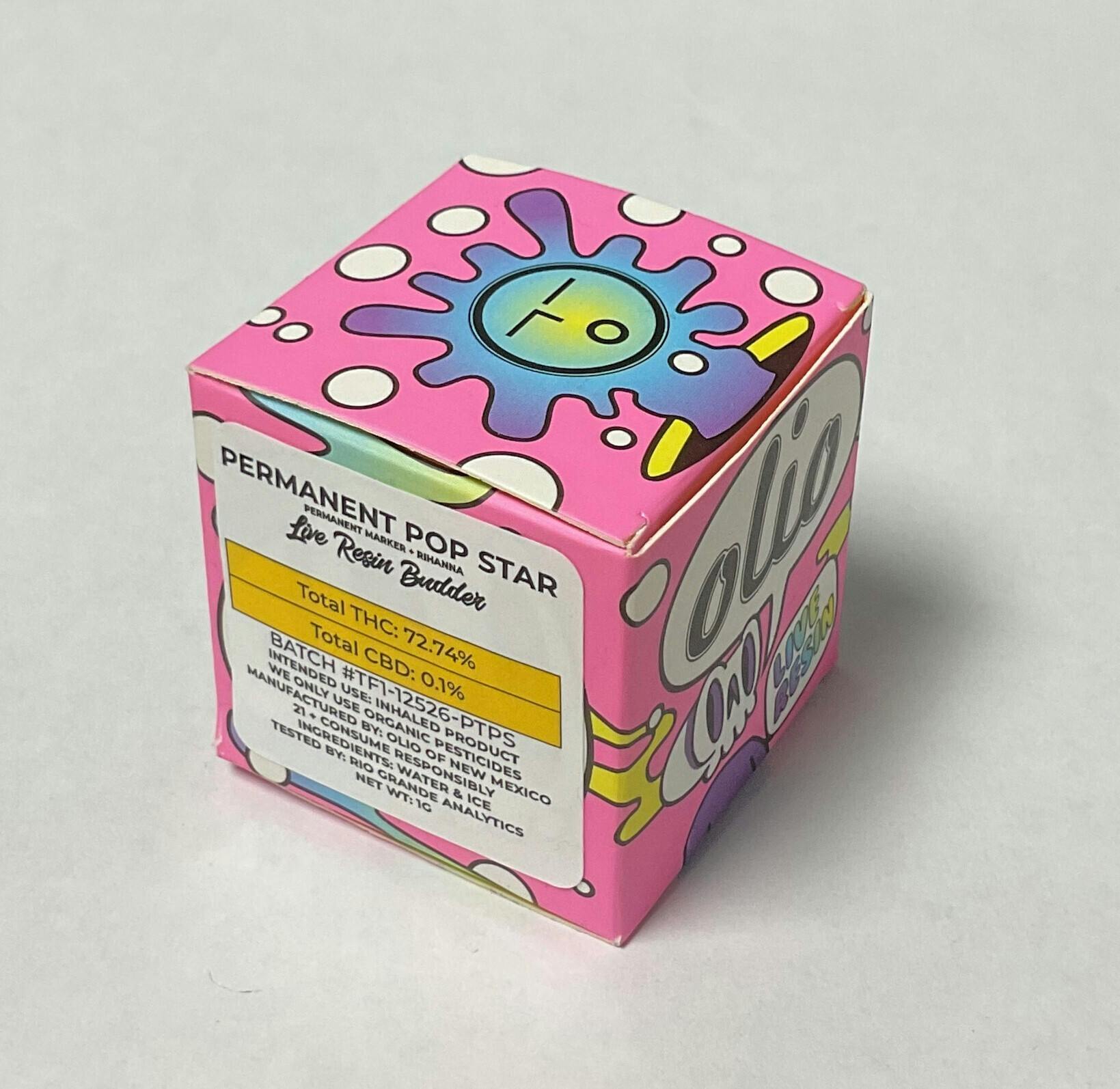 Olio | 1g Live Resin Budder | Permanent Pop Star (H)