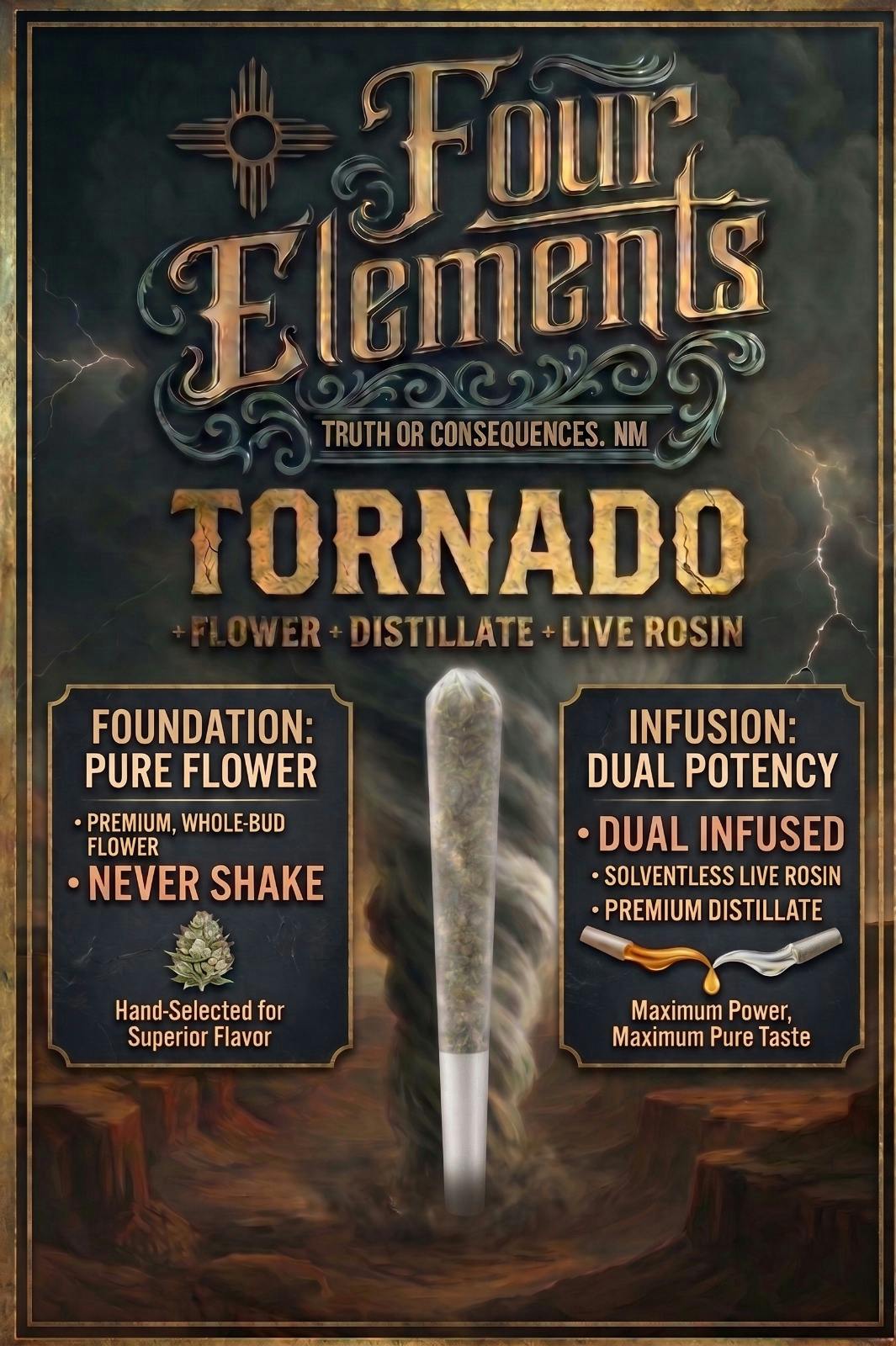 Four Elements | 1g Tornado Infused Preroll | Cali Octane