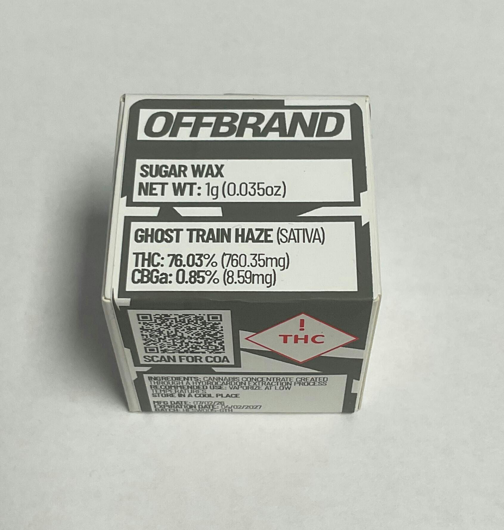 OFFBRAND | 1g Sugar Wax | Ghost Train Haze