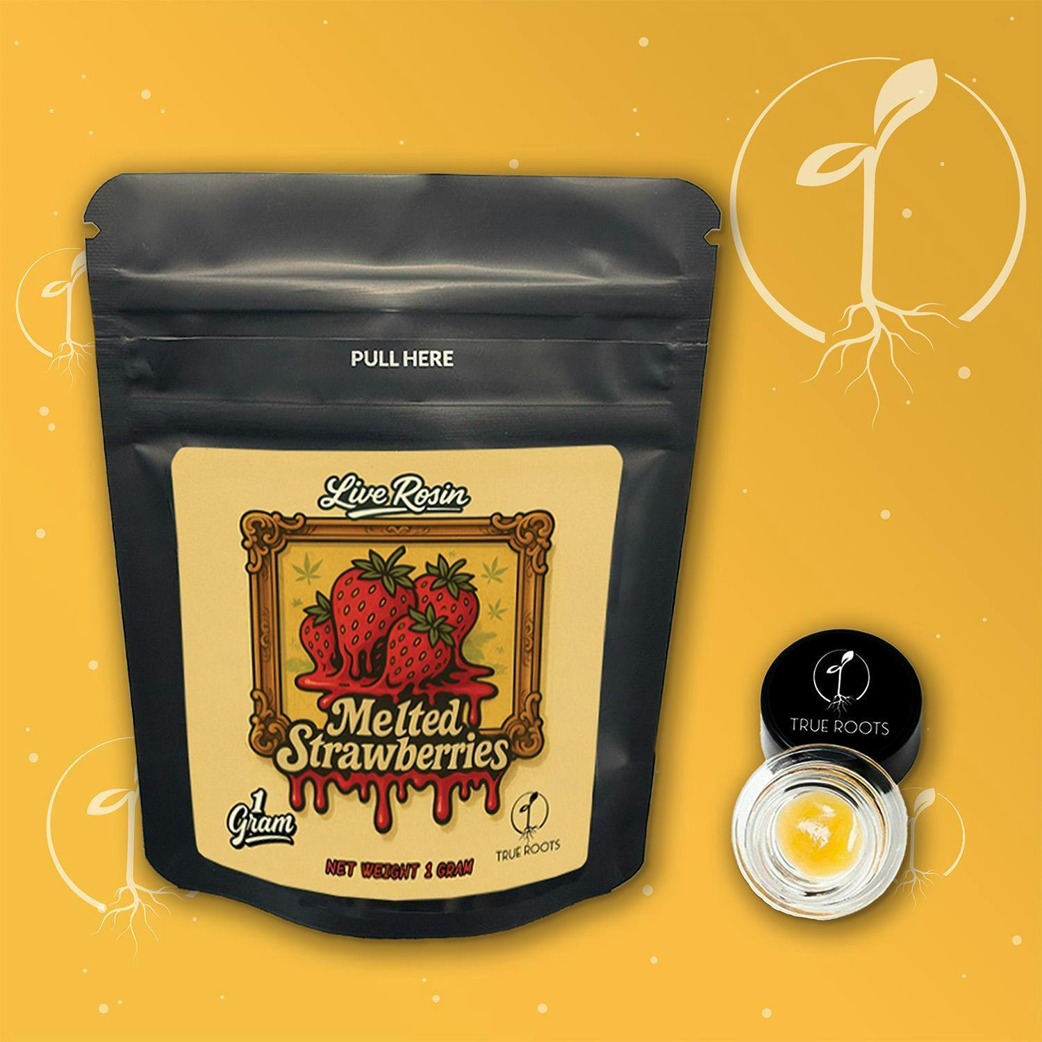True Roots | 1G Live Rosin | Melted Strawberries (H)