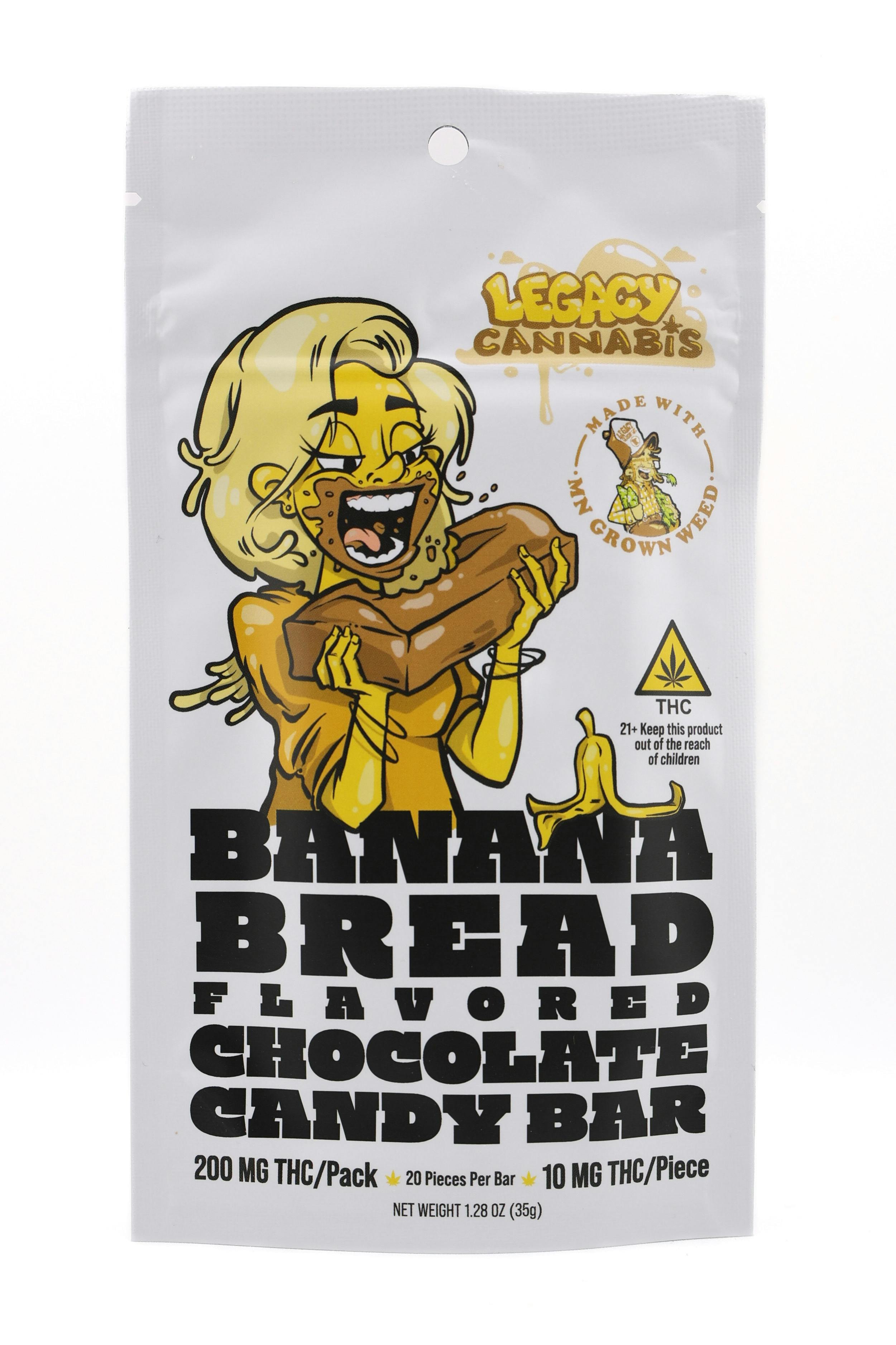 Legacy Cannabis - 200mg Chocolate Bar - Banana Bread cannabis product