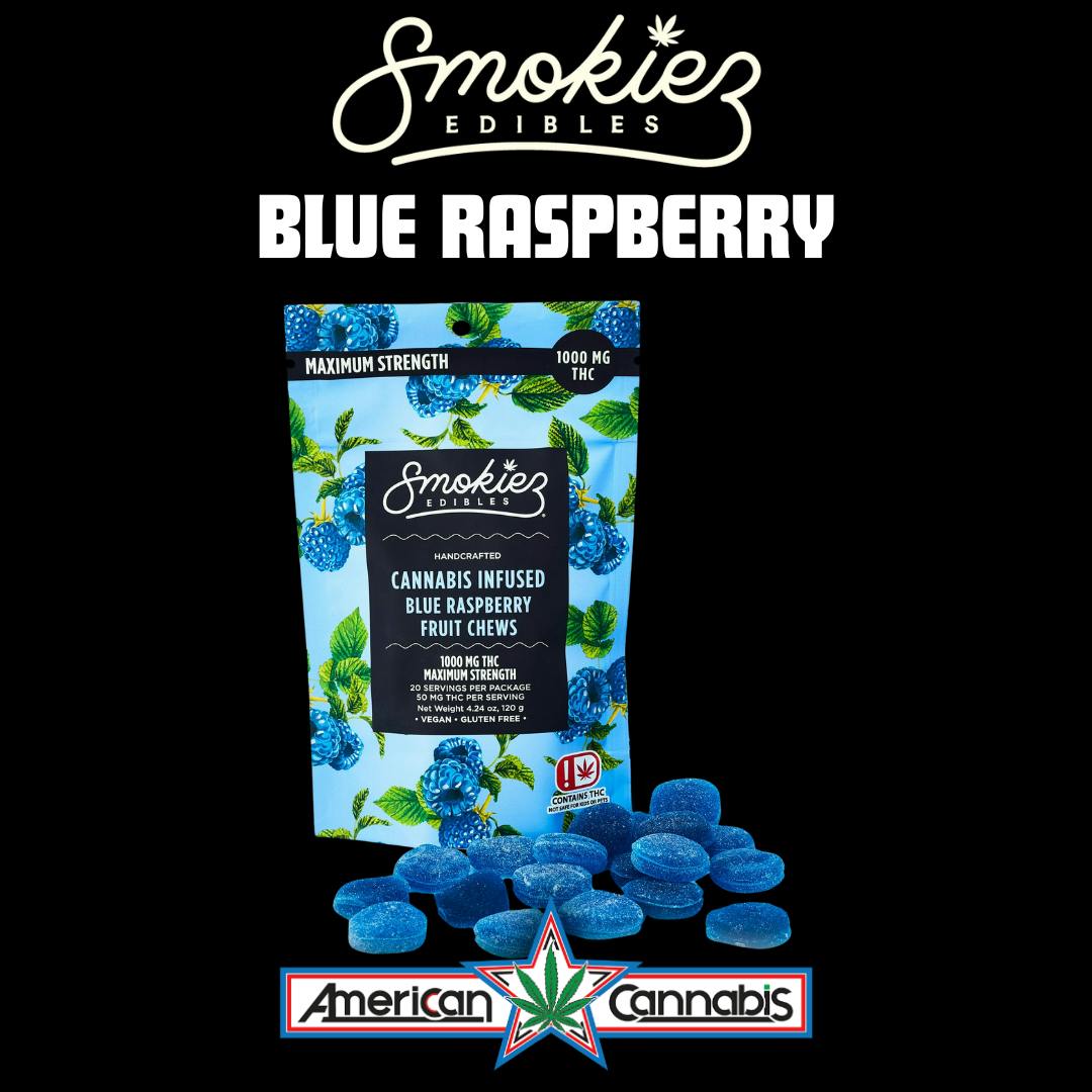 [Edible] Smokiez Edibles Sweet Blue Raspberry 1000mg [Indica]