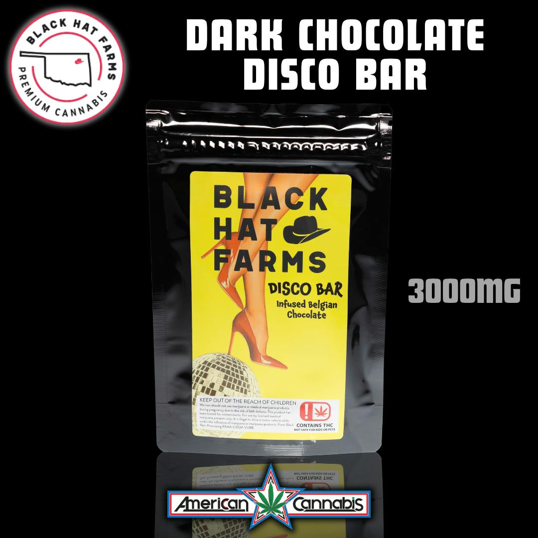 [Edible] Black Hat Farms Dark Chocolate Disco Bar 3000mg [Hybrid]