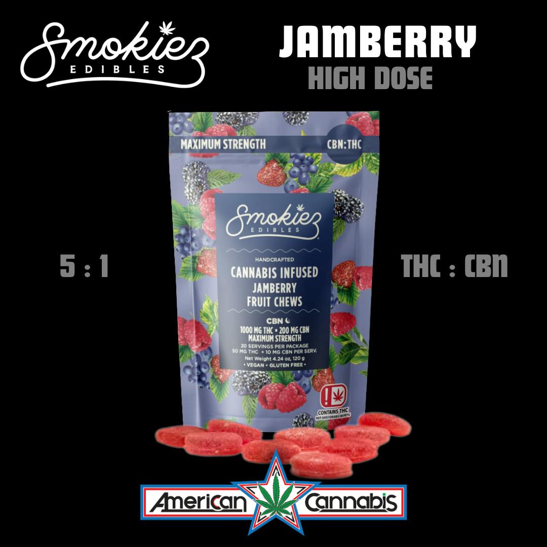 [Edible] Smokiez Edibles Sweet Jamberry 5:1 THC:CBN 1000mg [Indica]