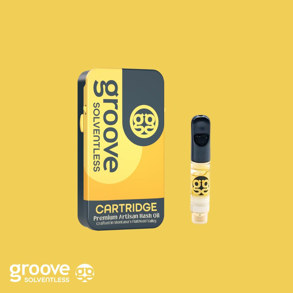 Groove Solventless Bruce Banner Hash Oil Cartridges 0.5g