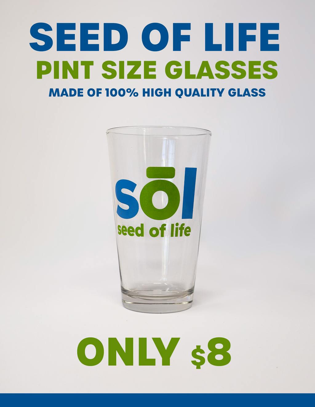 SOL MERCH Pint Glass Each